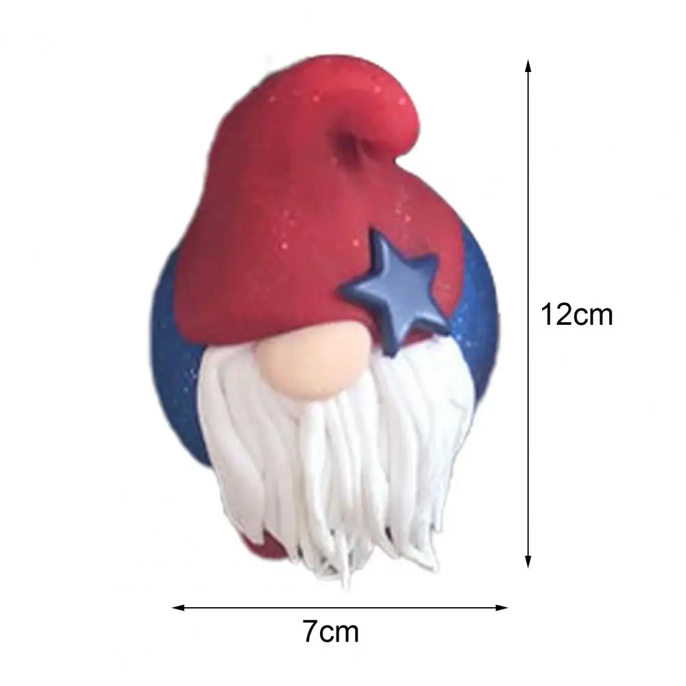 

Doll Decor Muiti-use Bright-colored Resin Cute Dwarf Doll Display for Independence Day