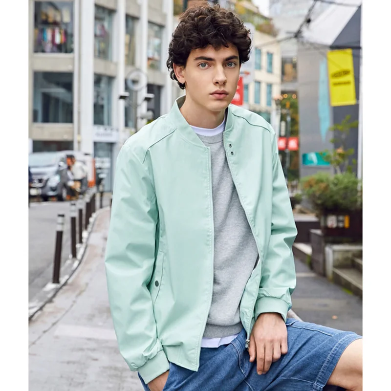 Куртка SEMIR мужская бейсбольная однотонная Повседневная с воротником стойкой