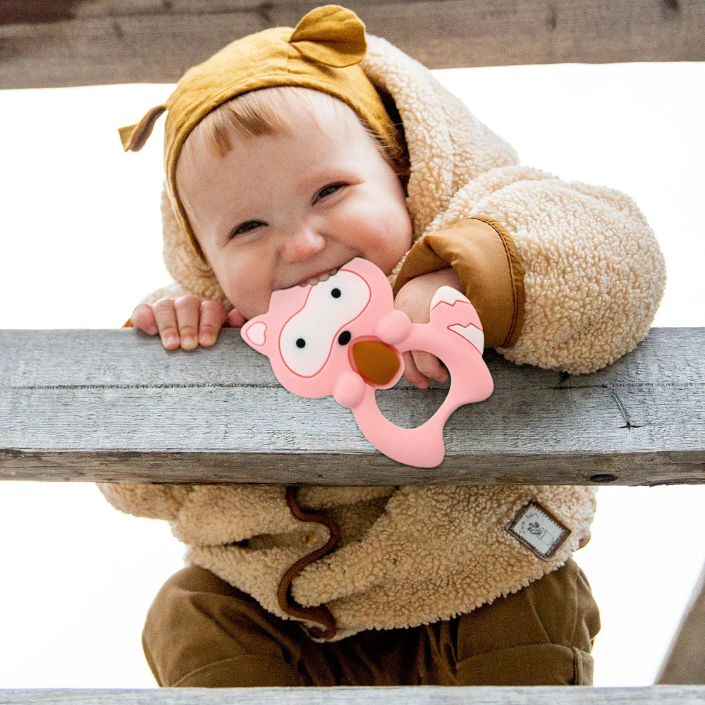 

1pc Cartoon Bear Silicone Baby Teether Teething for Baby Infant and Toddler