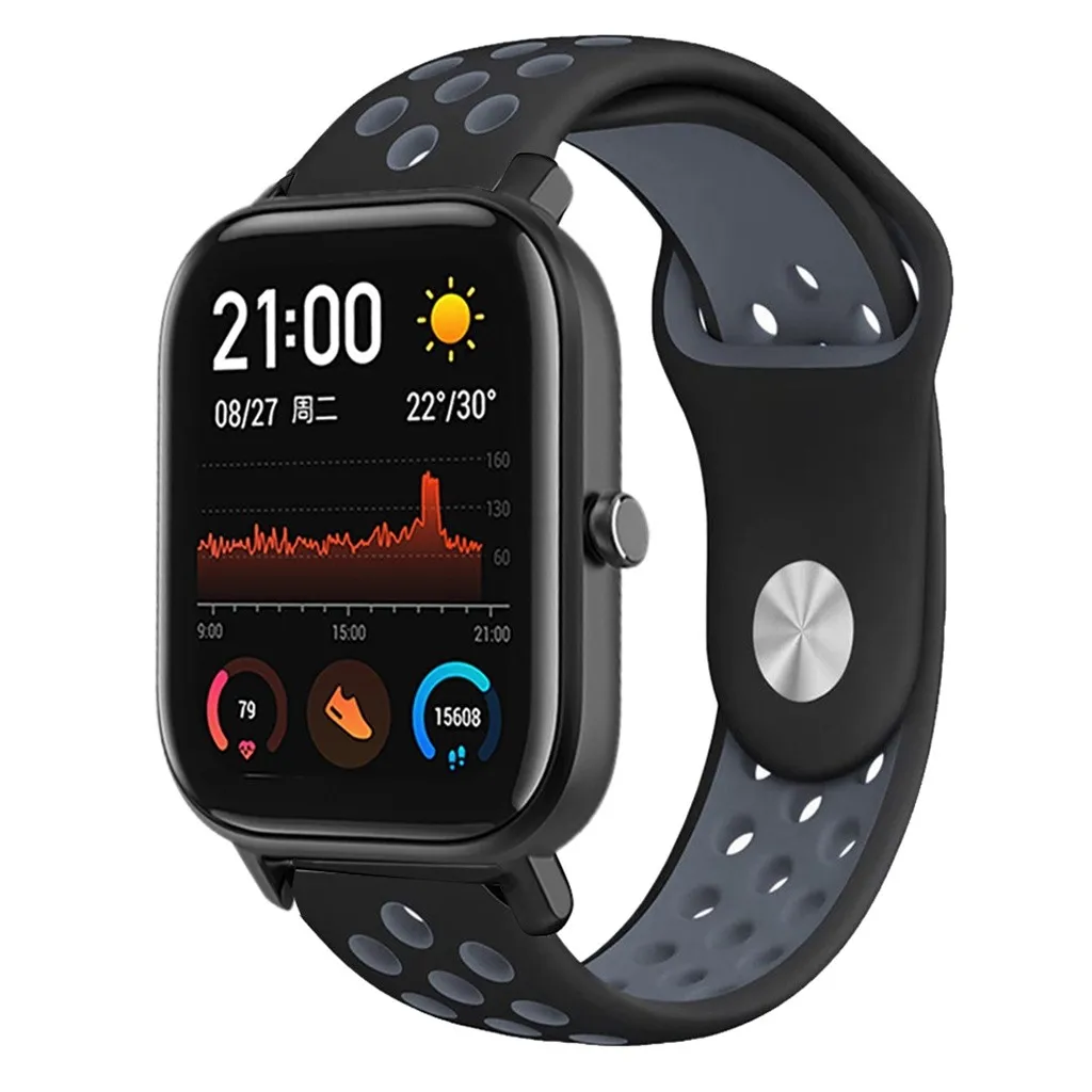 20 мм спортивный силиконовый ремешок защитный для Xiaomi Huami Amazfit GTS Bip BIT Lite Band защитный браслет чехол Аксессуары