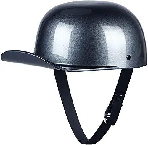 

German Style Motorcycle Half Helmet Vintage Open-Face Motorbike Helmets Retro for Scooter Moped Baseball Cap Street Cruiser Jet