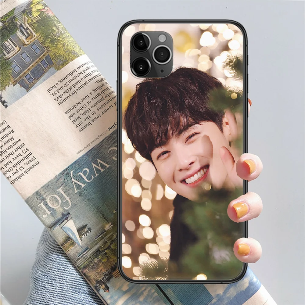singer Cha EunWoo Phone Case Cover Hull For iphone 5 5s se 2 6 6s 7 8 12 mini plus X XS XR 11 PRO MAX black pretty Etui tpu |