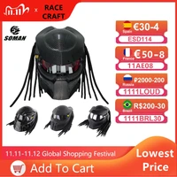 motorcycle predator helmet vintage casco para moto full face helmet predator black ironman motorcycle equipments protective gear