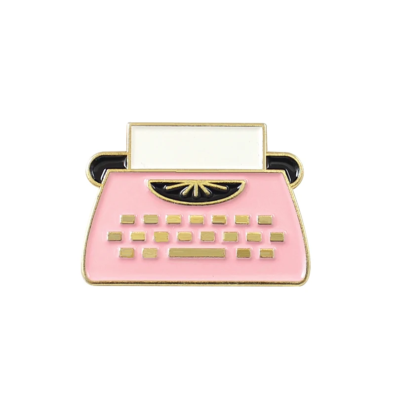 fax Персональные Офисные инструменты брошь блестящая USB память сетевой диск музыка запись факс машина Принтер эмаль штифт пальто крышка значок подарки - Окраска металла: fax