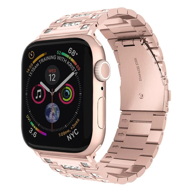 Watch band 38mm 40mm 42mm 44mm Diamond bracelet Suitable for Apple Watch series 5 4 3 2 iWatch Wristband Stainless Steel Strap