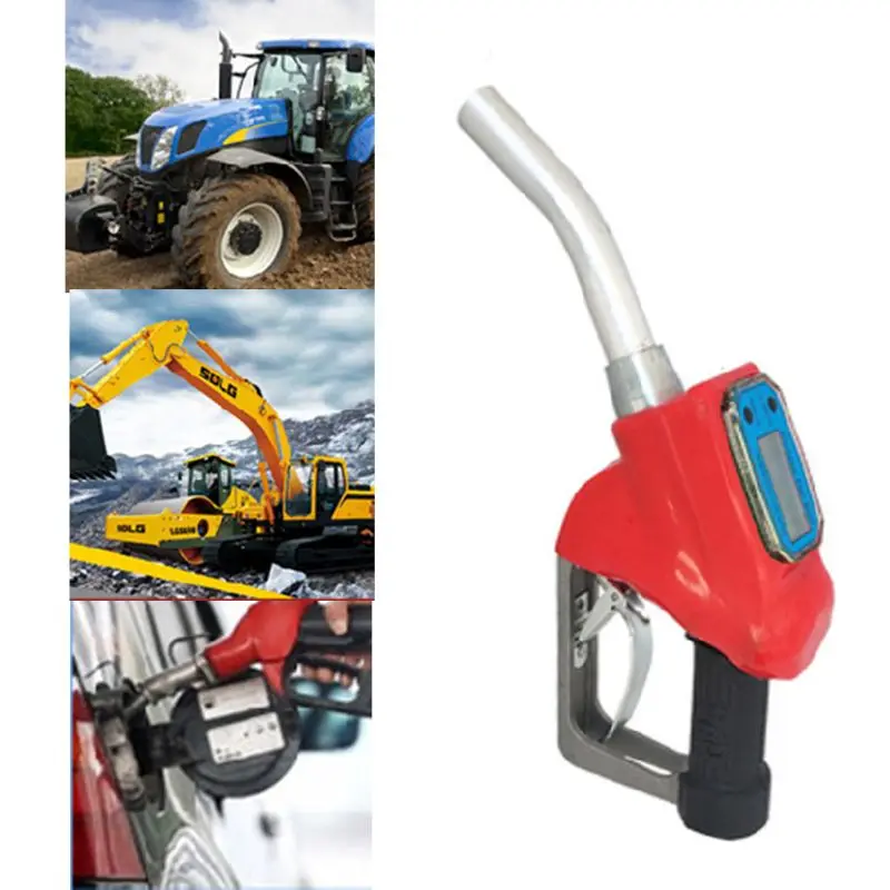 

Aluminum Alloy Oil Diesel Gasoline Deliver Digital Fuel Gun Flow Meter Diesel GasolineTransfer Automatic Trip Gas Stations