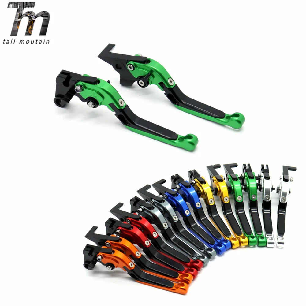 

For KAWASAKI Z800/E Version 2013 2014 2015 2016Green Motorcycle CNC Adjustable Folding Extendable Brake Clutch Lever Logo Z 800