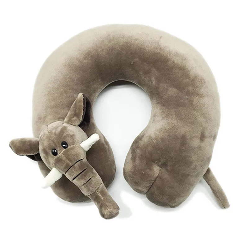 Новинка 2020 дорожная подушка для шеи с милым животным мягкая U-образная из пены