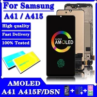 original lcd for samsung galaxy a41 a415 a415f a415fds lcd display screen touch panel digitizer with frame assembly