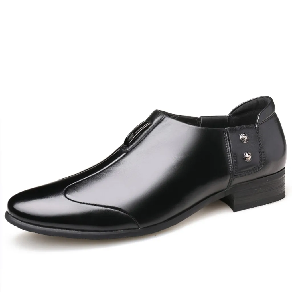 KANCOOLD Men's Dress Shoes Fashion Business Leather Men'S Suits Casual Pointed Versatile mens dress shoes genuine leather | Обувь