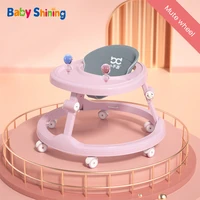 baby walker kids learning to walk multifunctional anti rollover height adjustable 6 24 months can sit and push with toys