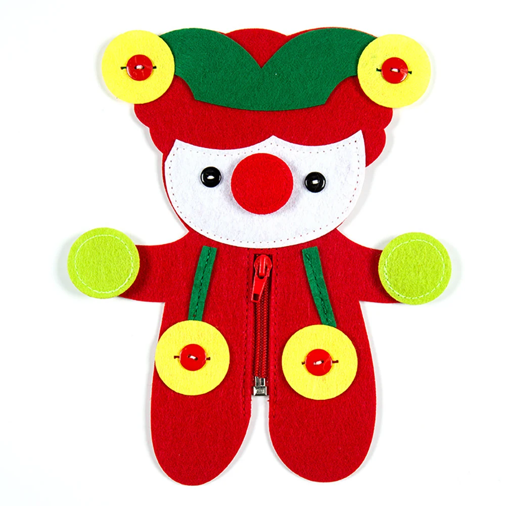 

Cute Animal Flower Zipper Button DIY Non-Woven Boards Children Teaching Toy