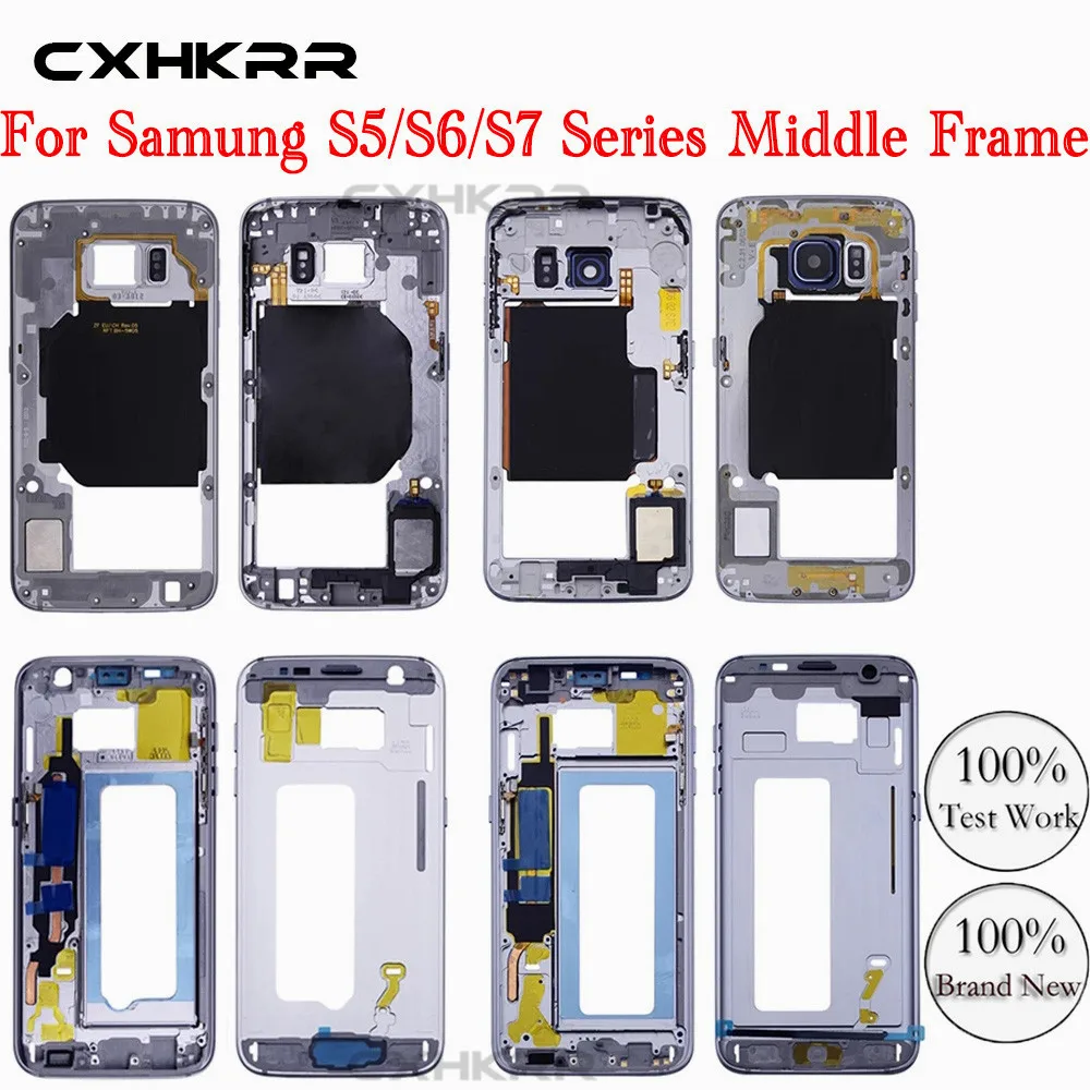 Оригинальная средняя задняя рамка Корпус пластина ободок задний корпус для Samsung