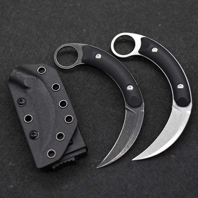 

Karambit Knife Anti-Terrorist Elite Claw Knife Cs Go Tactical Neck Knife Camping Hiking Outdoor Self-Defense Hunting Survival
