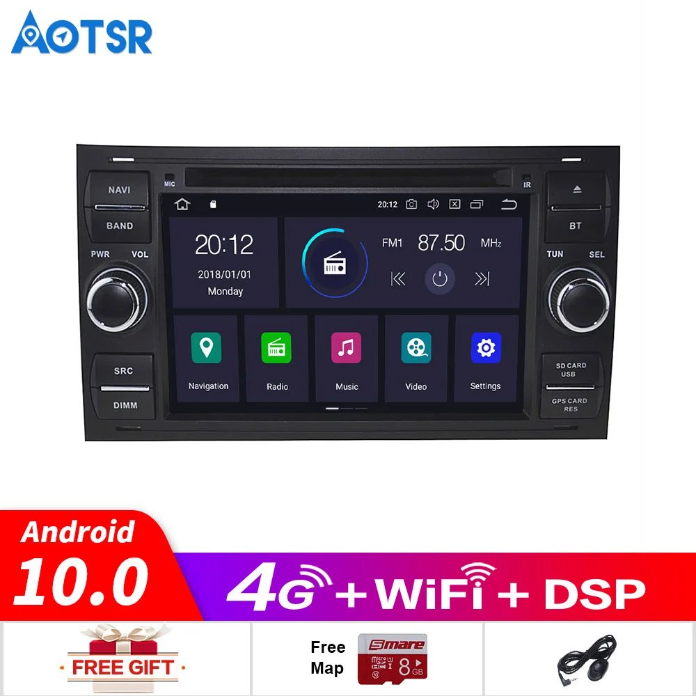 DVD плеер Android 10 0 для FORD FOCUS мультимедийная магнитола с GPS навигацией и процессором