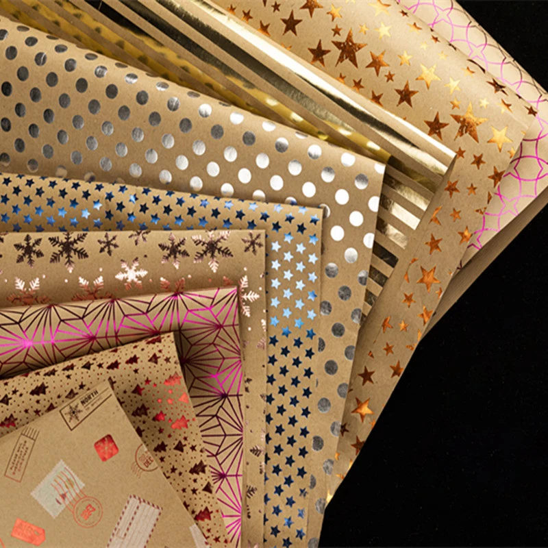 Bronzing Tree Stars Polka Dots Decorations For Home Birthday Party Wedding Diy Craft Paper
