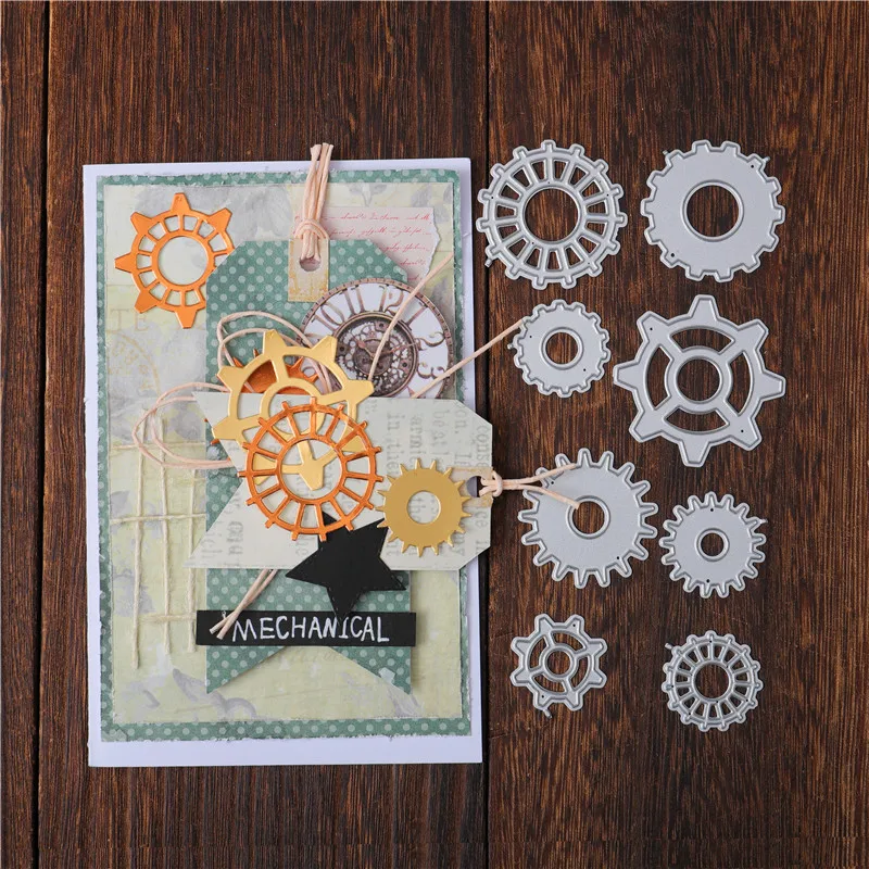 DiyArts 9 шт./лот шестерни скрапбукинг вырезать штамповочная шаблоны новый 2020