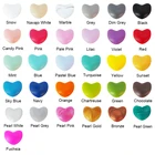 Силиконовые бусины Chenkai в форме сердца, 50 шт., без бисфенола