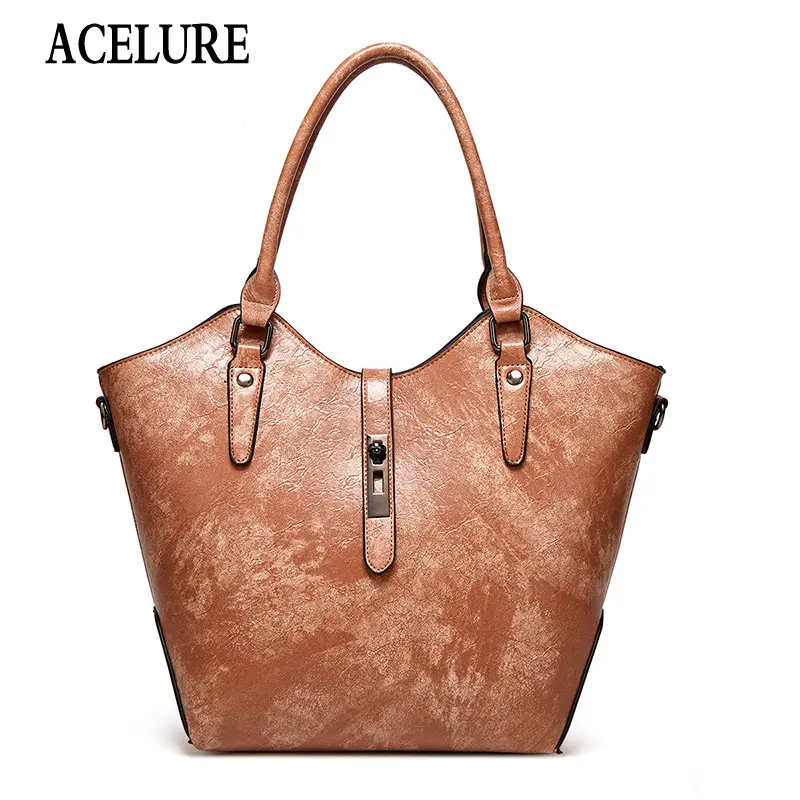 

ACELURE Large Handbag New Casual Fashion Female Shoulder Bag Portable PU Leather All-match Messenger Bag Drop Shipping Wholesale