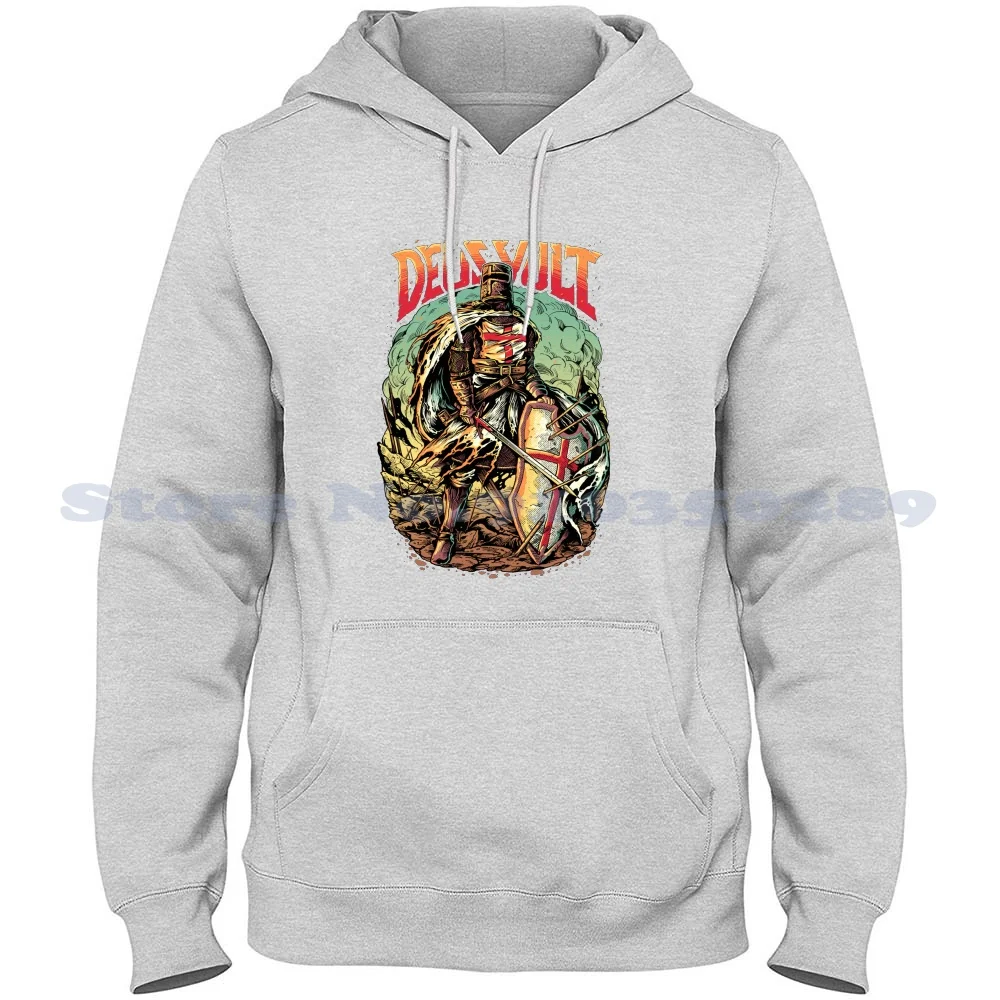 

Deus Vult Knight Long Sleeve Hoodie Sweatshirt Dues Vult Meme Knight Armor Cool Medieval