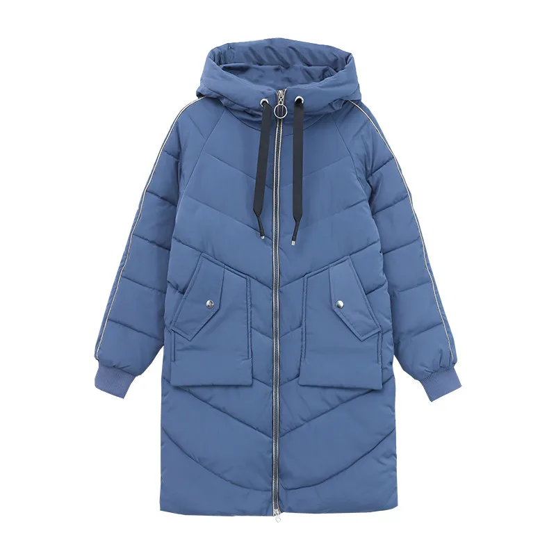 Женская куртка с хлопковой подкладкой длинная теплая парка меховой K1015 новинка