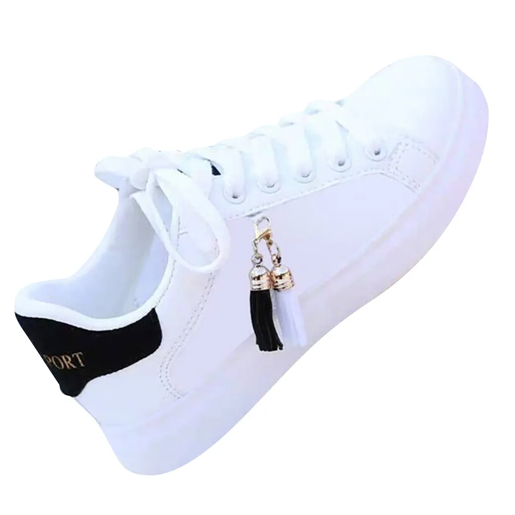 

Akexiya 2021 New Spring Fashion Woman White Shoes Female Shoes Casual Women Shoes Footwears PU Leather Solid Color summer