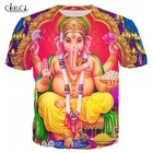 CLOOCL летние Ганеш футболка головой слона индуизме Бог Ганеша 3D печать унисекс футболка для мужчин и женщин; Сезон лето футболки в уличном стиле