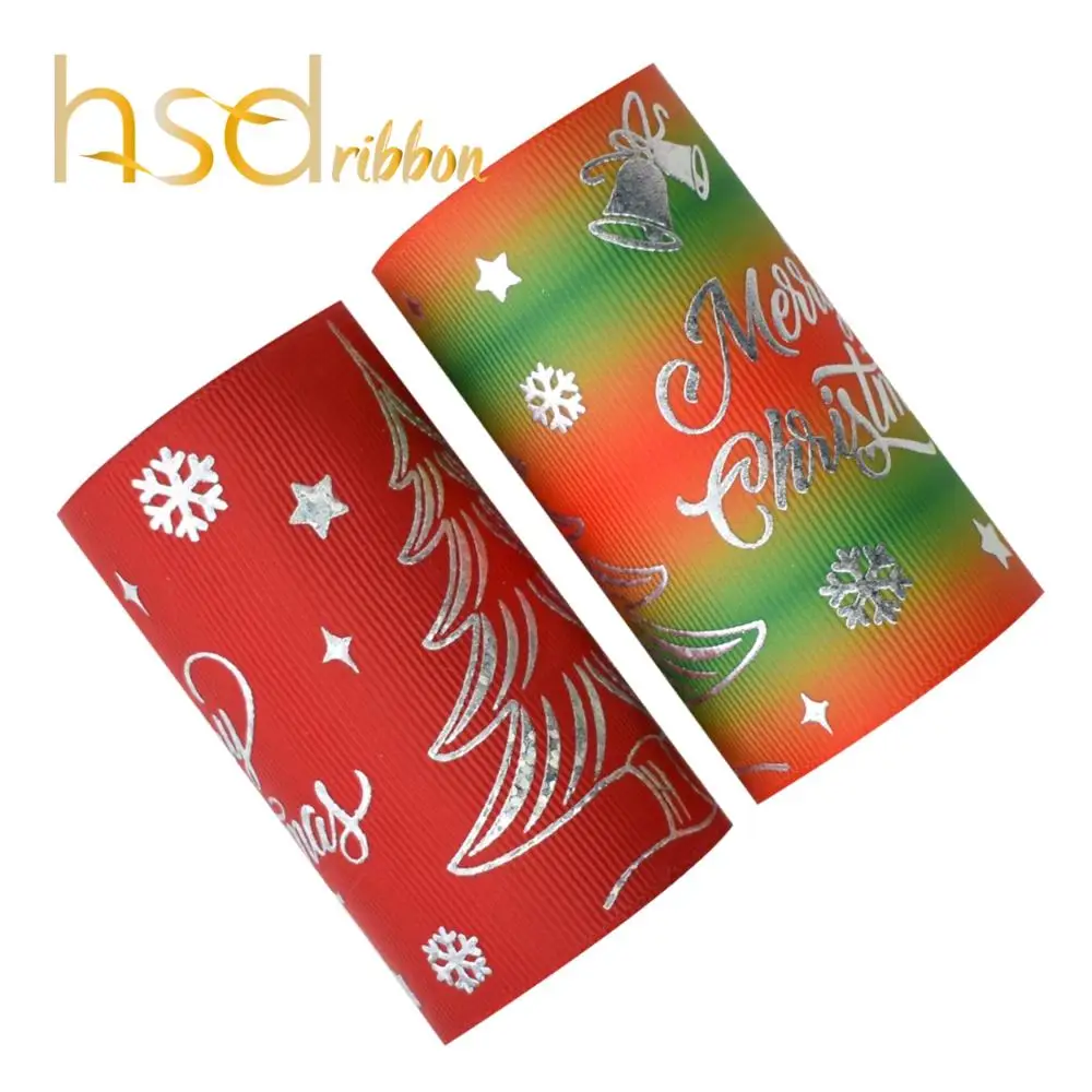 HSDRibbon 75 мм пользовательская серия XMS Серебряная Голограмма печатная корсажная