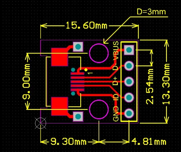 5 шт 100 шт micro usb для dip адаптера 254 мм 5pin р