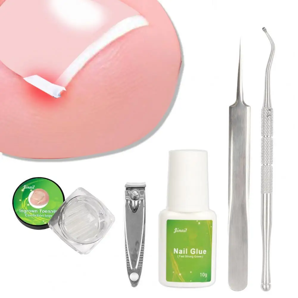 

24Pcs/Set Practical Toenail Pad Set C-Shaped Slot Correct Nail Growth Flexible Mini Ingrown Toenail Patch for Adult