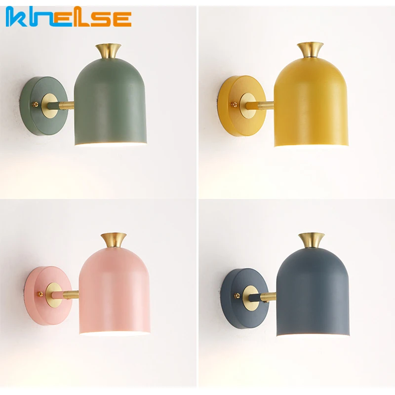 Скандинавские светодиодные домашние настенные светильники из кованого железа