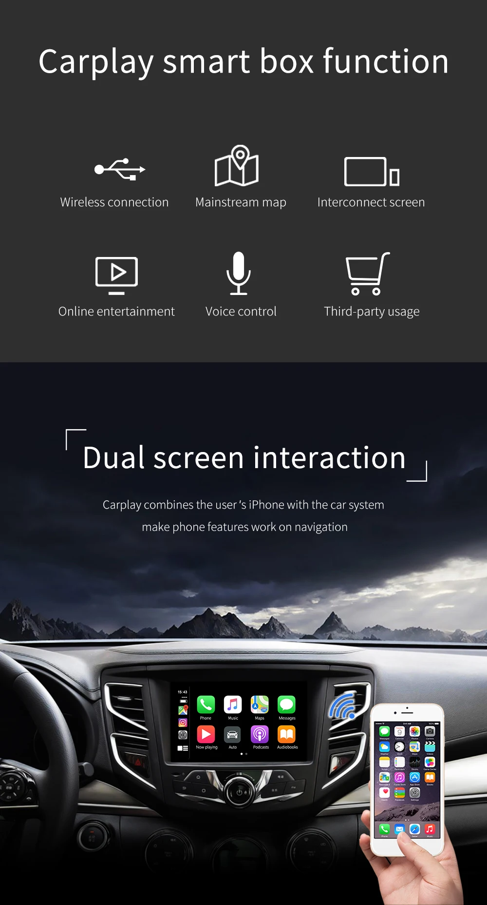 Carlinkit беспроводной Смарт ссылка Apple CarPlay ключ для Android навигации плеер мини USB Carplay палка с Android авто