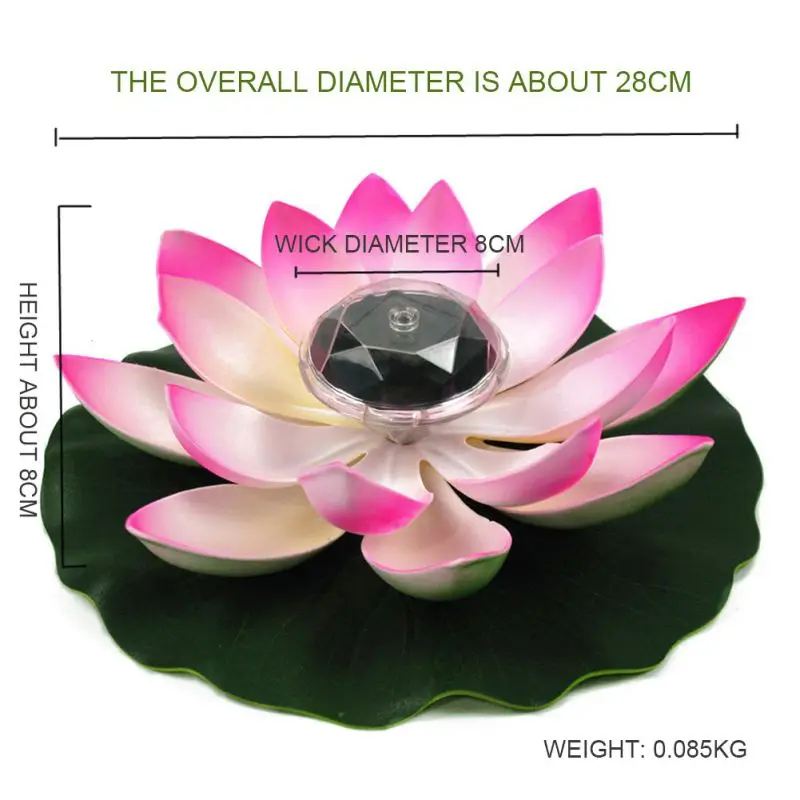 

LED Flower Light Gradient Color Solar Lamp Led Pool Landscape Decoration Used In Scenic Spots Courtyards Wedding Scenery