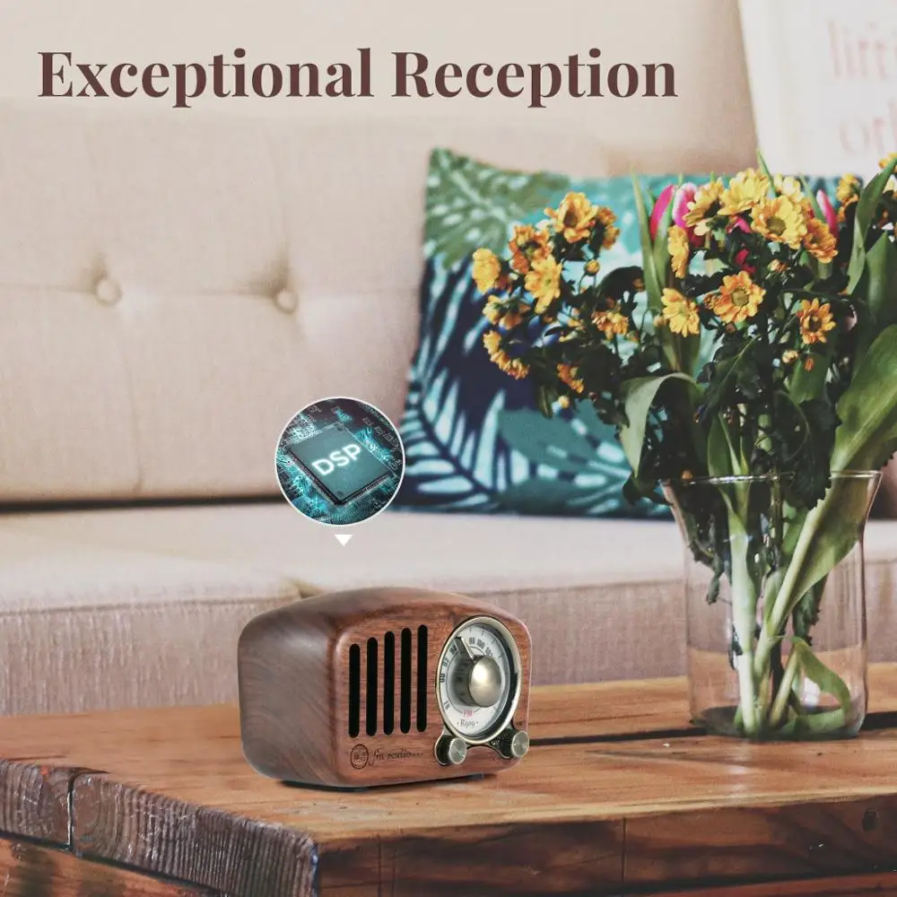 PRUNUS Ретро Bluetooth колонка радио Орех Деревянный fm радиоприемник громкий громкость
