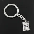 Новинка, модный мужской брелок 30 мм, металлический держатель сделай сам, цепочка, винтажный калькулятор, счетчик 23x13 мм, серебристый цвет, кулон, подарок