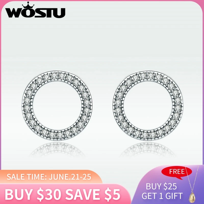 Женские круглые серьги гвоздики из серебра 925 пробы с блестками|Серьги-гвоздики| |