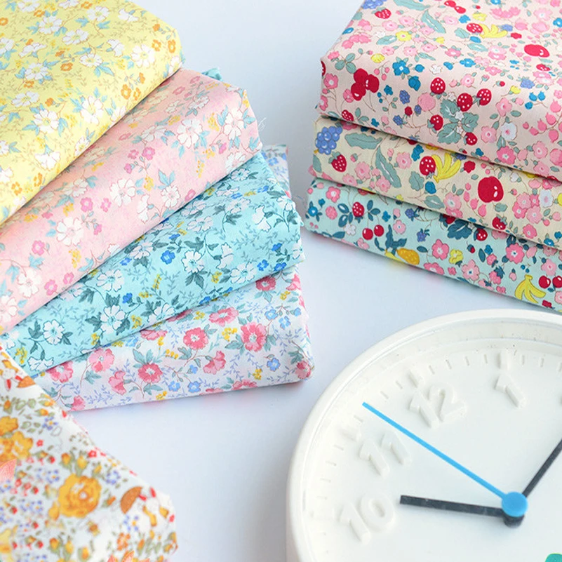 Poplin Liberty Fabric Cotton Printed Small Floral Muslin for Quilting Clothes DIY Children Textile by Half Meter | Дом и сад