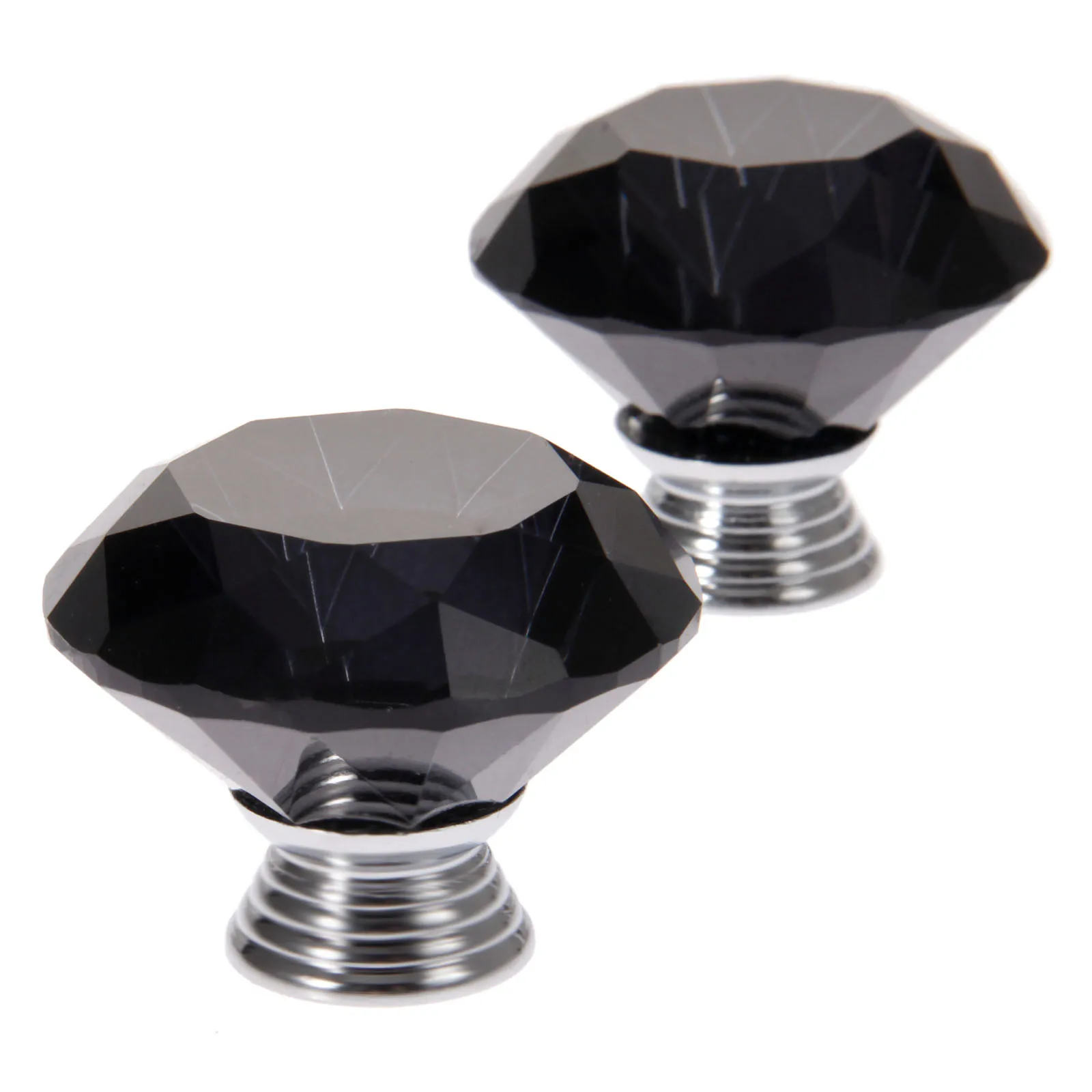 1x40 мм Черные Хрустальные стеклянные ручки выдвижные ящики для шкафа кухонный