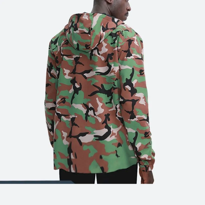

Men Running Jackets Zipper Camouflage Tracksuits Loose Casual Male Sports Hoodies Fitness Windproof Waterproof Exercise Outdoor