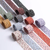 5 yards double sided floral chiffon ribbon for diy crafts wedding party decor gift bouquet packaging hairwear bow material