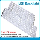 12 шт. светодиодный подсветка полосы для UE48JU6500 UE48KU6400 UE48KU6500 UE48JU6400 UE48JU6000 UE48MU6000 UE48JU6440 UE48JU7800 UE48JU6770