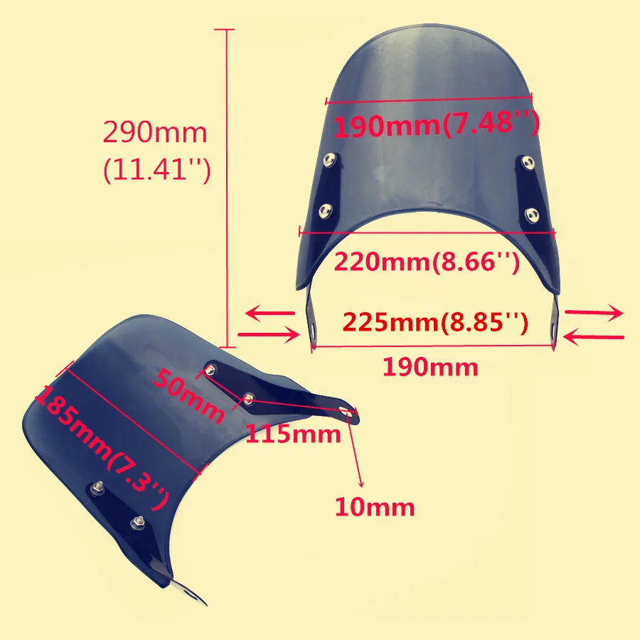 Ветрозащитные стекла для мотоцикла Triumph Bonneville T 100/120 T100 T120 2001 2017 2015 2016 17