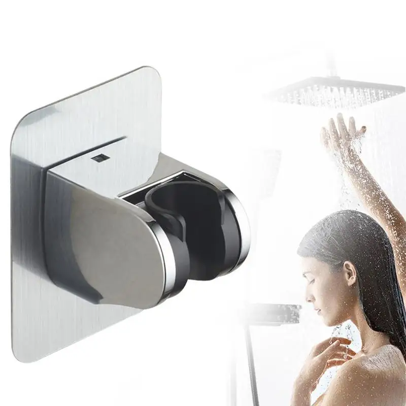 

Hanging Adjustable Seamless Shower Bracket Bathtub Bathe Rack Punch-Free Wall Mounted Shower Accessories