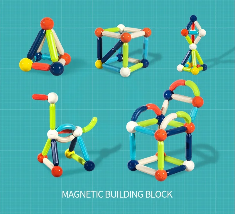 

Large Magnetic Blocks Baby Montessori Toys for Boys Girls 1 2 3 4 5 Years Assembly Bars Ball Game Blocks for Kids Juguetes Ninos