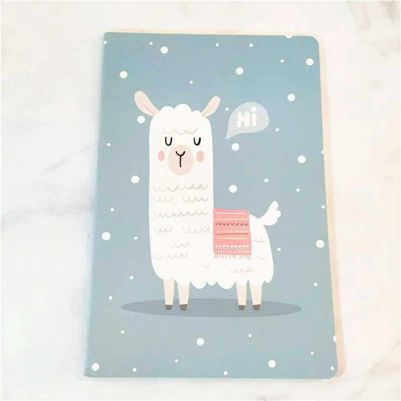 1 A5 блокнот,, Kawaii Bullet Journal, мягкая обложка, дневник, планировщик, альпака, милый офисный канцелярский блокнот с животными, бумага - Цвет: 1