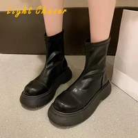 short boots women 2021 new spring and autumn new style ladies ankle boots fashion platform boots middle tube ladies short boots