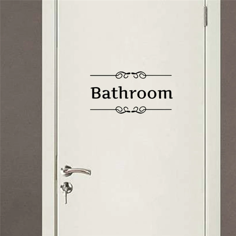 7 Bathroom Кухня Ванная комната спальная; игровая офисная знак входа в туалет наклейки на дверь для домашнего декора Diy виниловые наклейки на стены - Цвет: 7 Bathroom