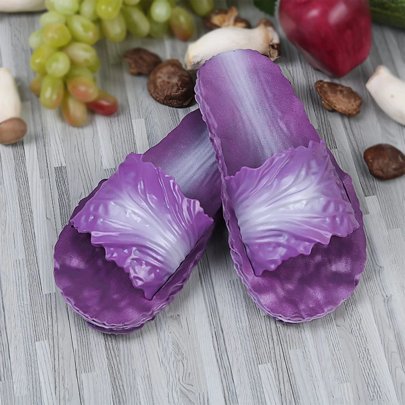 Забавные тапочки для душа креативная женская обувь с капустой пляжные девочек