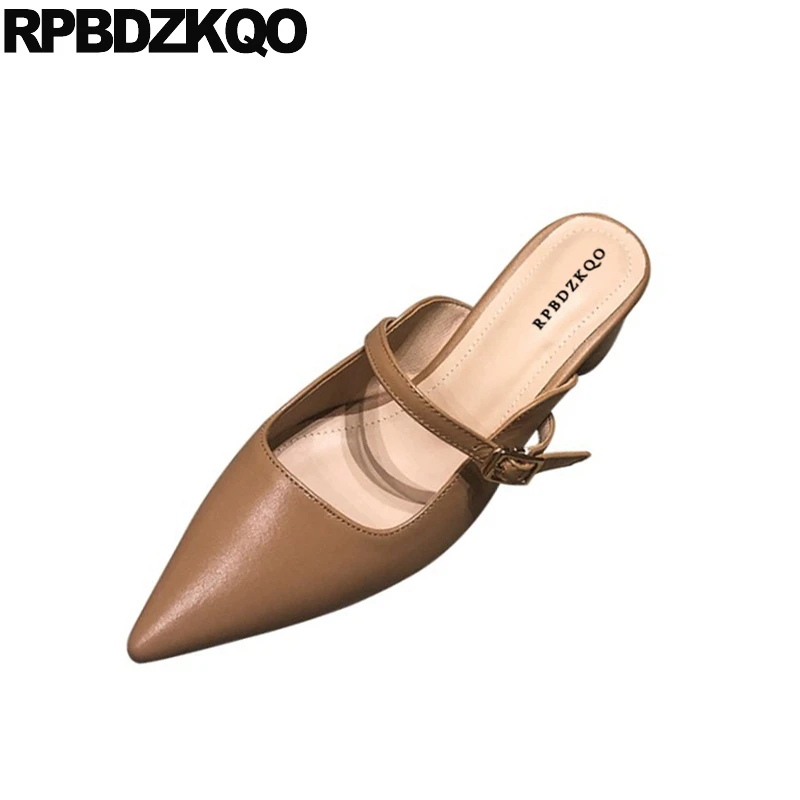 Без задника Обувь в стиле Мэри Джейн 10 42 коричневый ремень с высокой талией 11 43