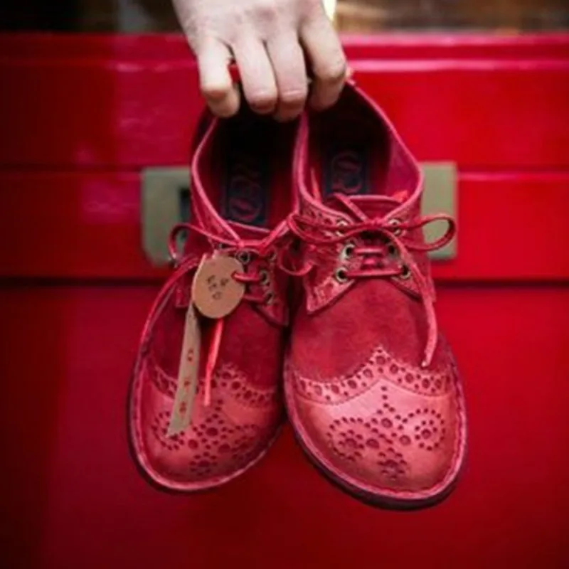 

2020 Shoes for Women Hot Sale Comfortable Retro Pu Leather Shoes Women Casual Light Oxford Women's Flat Shoes Large Size 35-43